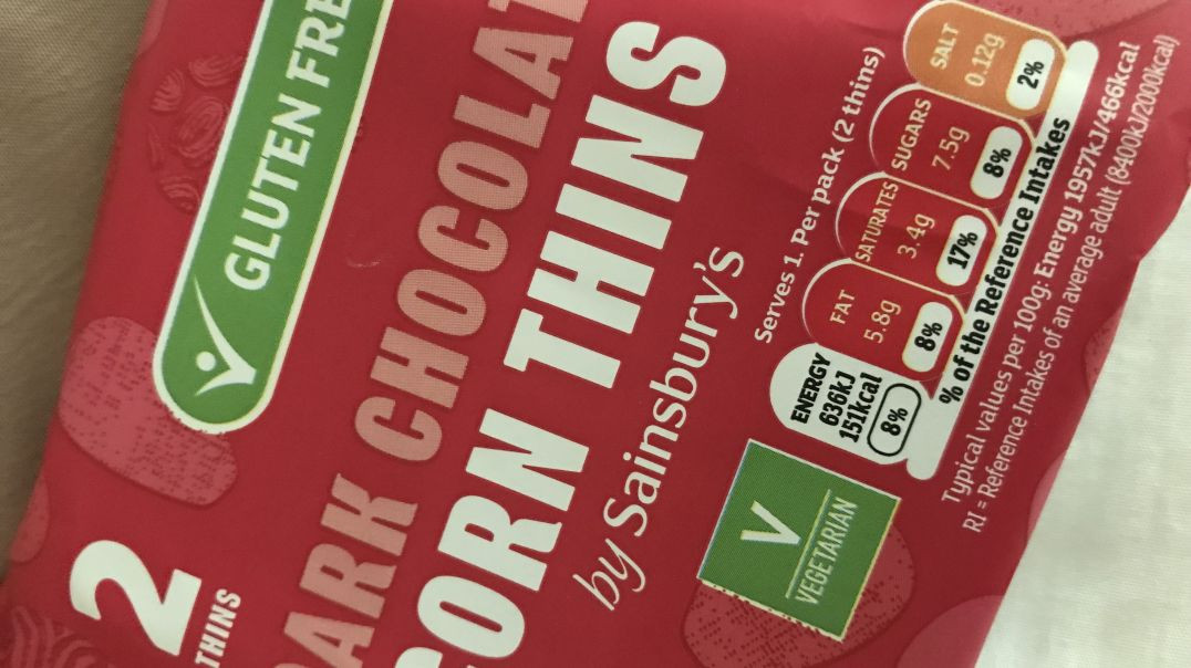 Sainsburys dark chocolate corn thins